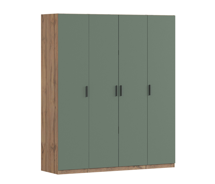 Для одежды, Шкаф четырехдверный Макс 2000 мм, вариант №2 (ЛДСП, корпус дуб вотан)