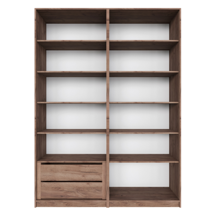 Шкафы распашные, Шкаф распашной Е1 Локер 162х52.5х220 см,с двумя комплектами полок и модулем