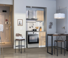 Кухонные гарнитуры, Кухня Деми XS Дуб Сонома/Белый 40 см