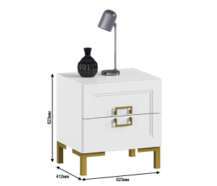 Тумба Ассоль СБ-3436 Белый/МДФ Белый