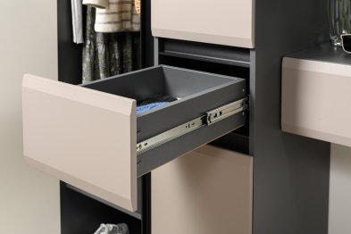 Шкаф комбинированный Сидней 13.18, антрацит, веллюто капучино