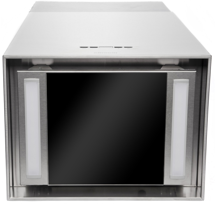 Вытяжки, Кухонная вытяжка Konigin Geometry Inox/Black Glass