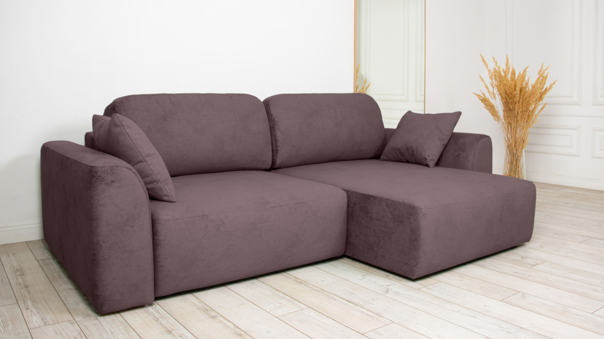 Диваны угловые в гостиную, Диван угловой Trump mini, велюр