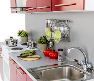 Кухня Элен Белый / Бордо 1,7 м