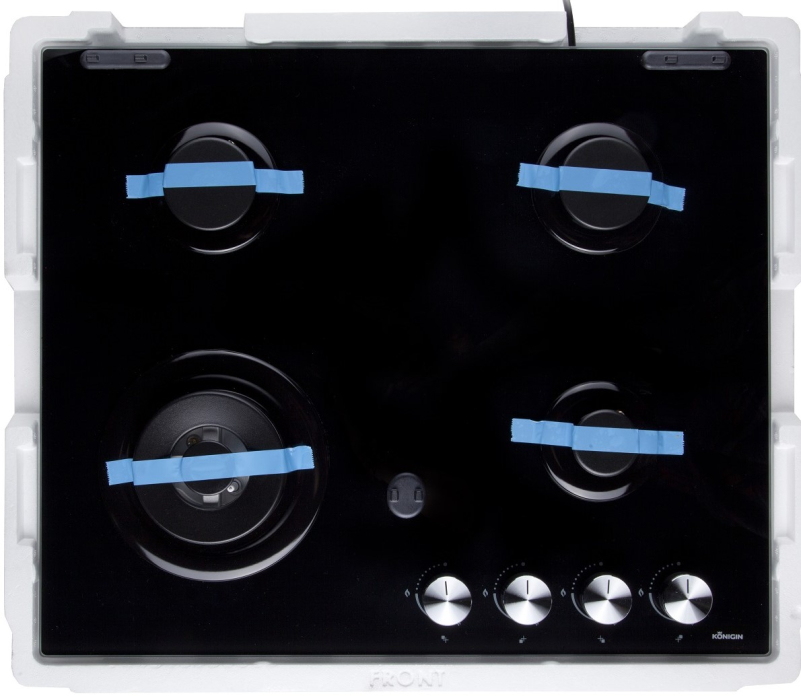 Встраиваемые варочные панели, Газовая варочная панель Konigin Blaze 604 Закаленное стекло
