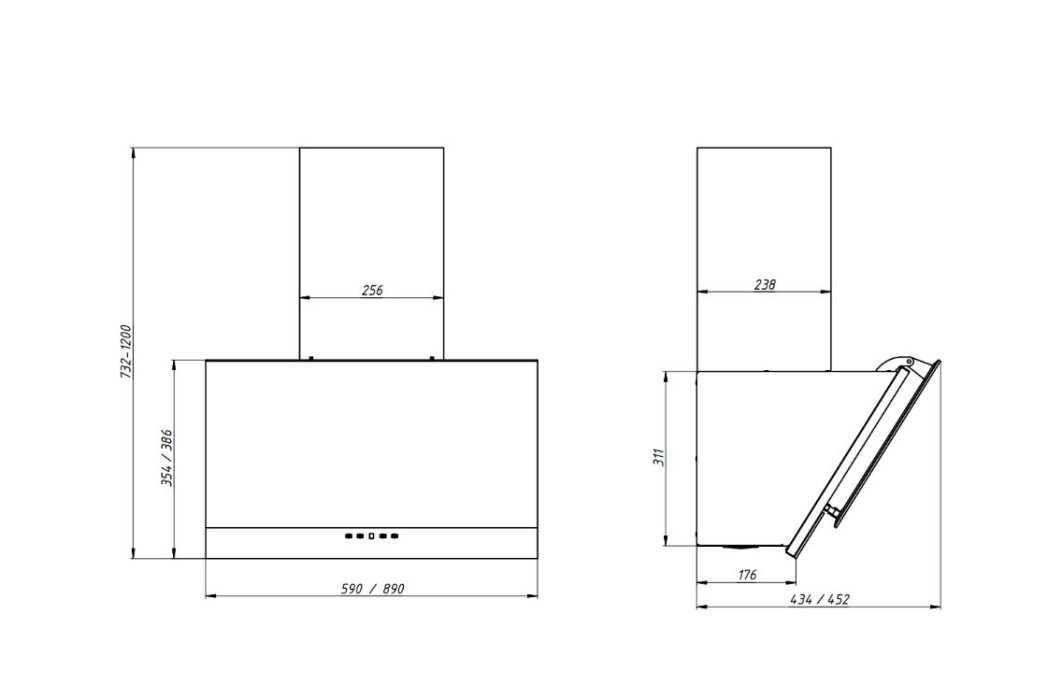 Вытяжки, Кухонная вытяжка ELIKOR Жемчуг 60П-700-Е4Д