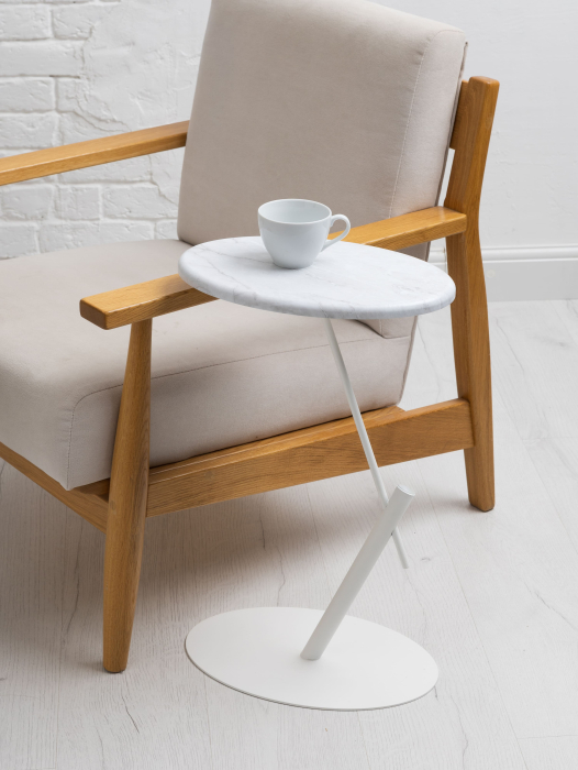 Журнальные столики, Приставной журнальный столик в стиле лофт круглый М015.6Д70