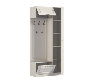 Прихожая Гранд / Ливерпуль СБ-3509 Дуб Приморский Белый/МДФ Классика Светлый