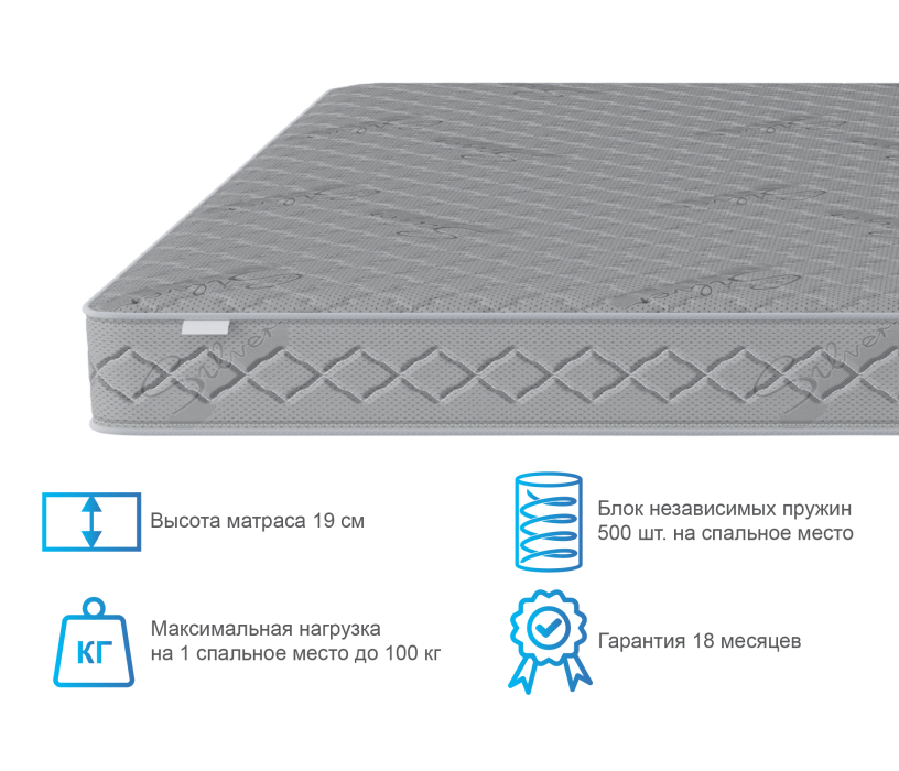 1200 x 1900, Матрас Сити - Бормио 1200*1900