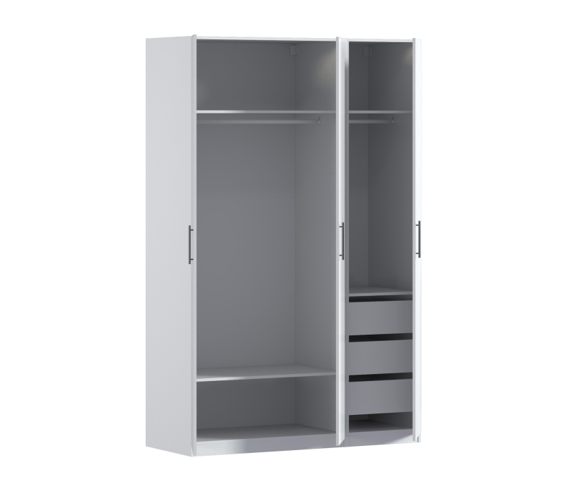 Для одежды, Шкаф трехдверный Макс 1500 мм, вариант №4 (ЛДСП)