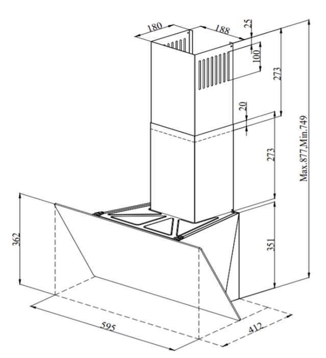 Вытяжки, Кухонная вытяжка Loon White 60