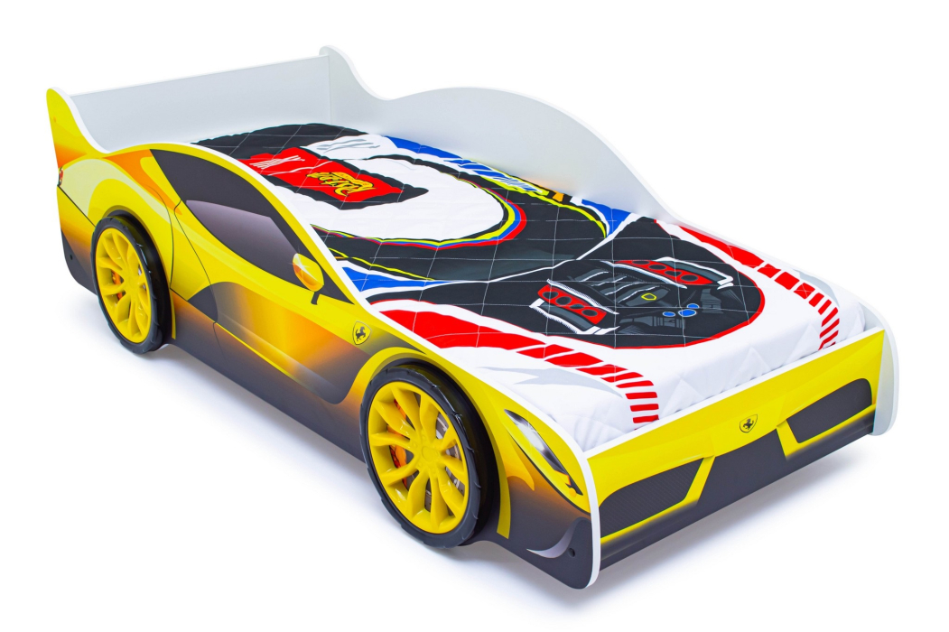 Для мальчика, Детская кровать-машина Бельмарко "Феррари", с матрасом Бельмарко "Альфа"