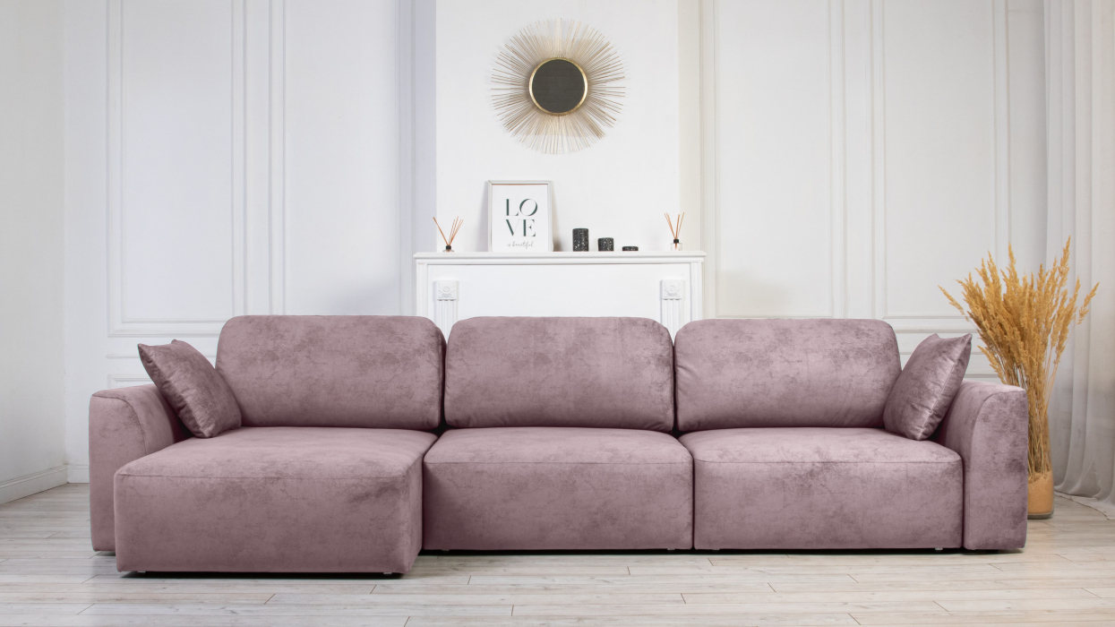 Диваны угловые в гостиную, Диван угловой Trump, велюр