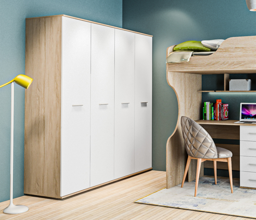 Для одежды, Шкаф 4-х дверный Мамбо