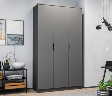 Шкафы распашные, Шкаф 3 дверный Бруклин СБ-3347 Диамант серый