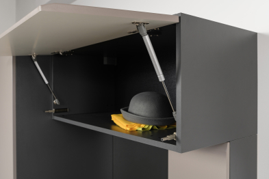 Шкаф навесной Сидней 16.314.02, антрацит, веллюто капучино