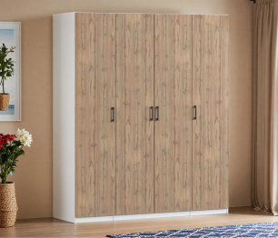 Шкаф четырехдверный Макс 2000 мм, вариант №2 (ЛДСП)