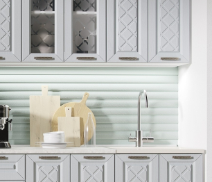 Кухня Агава 1,6 м Серый МДФ