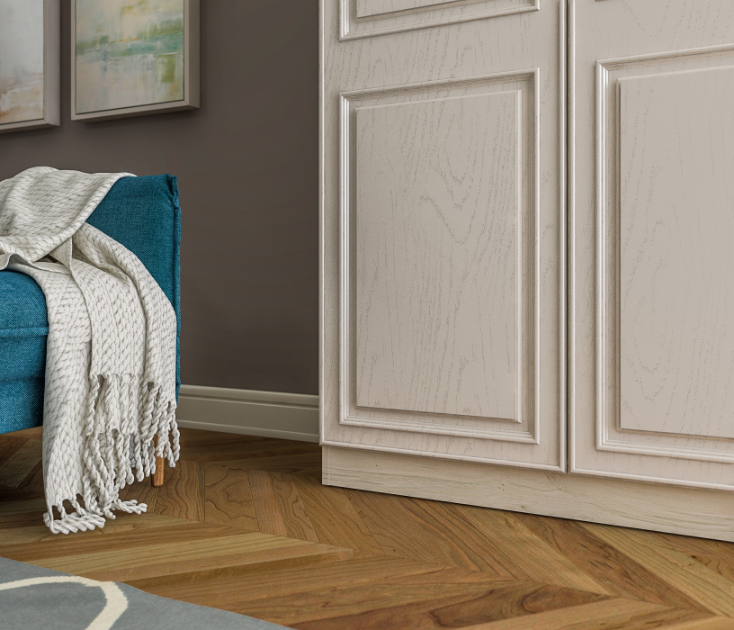 Для одежды, Шкаф 2 дверный Гранд / Ливерпуль СБ-3506 Дуб Приморский Белый/МДФ Классика Светлый