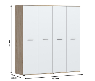 Шкаф 4-х дверный Мамбо