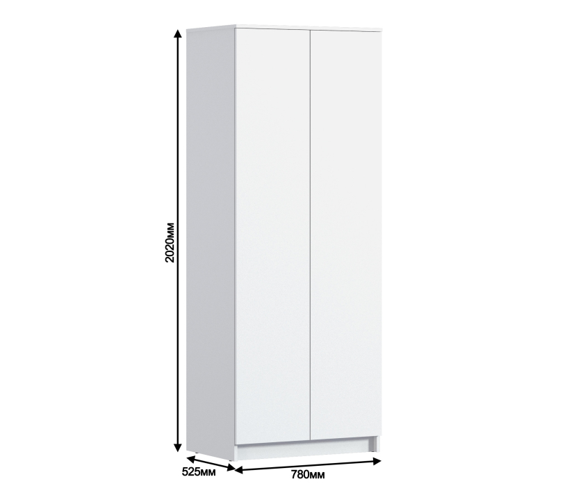 Шкафы распашные, Шкаф 2 дверный Леон СБ-3361