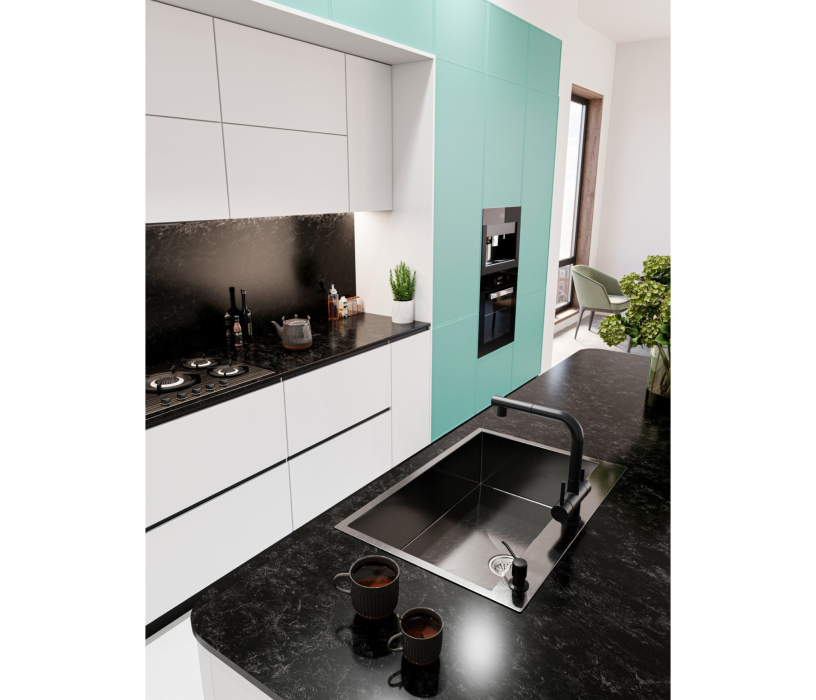 Кухонные мойки, Мойка универсального монтажа EMB-125A PVD Nano