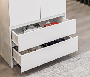 Шкаф 2 дверный с ящиками Леон СБ-3362