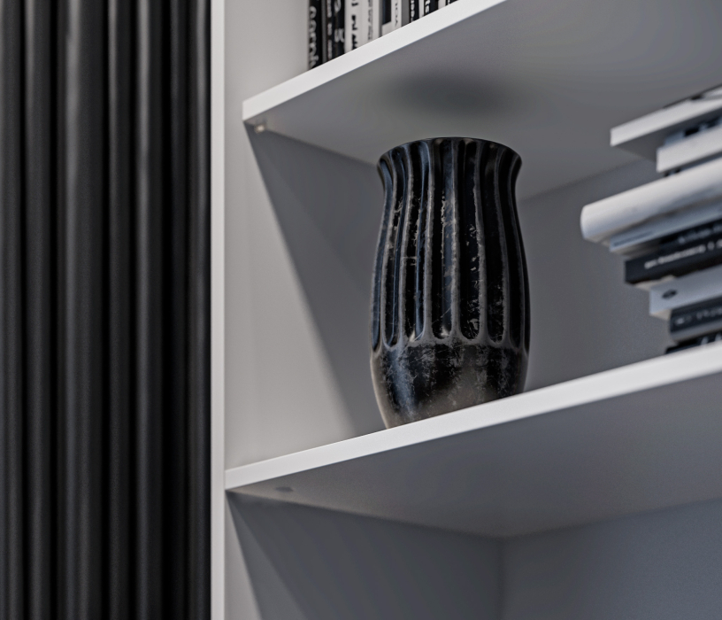 Стеллажи, Стеллаж Твин СБ-3373 Белый