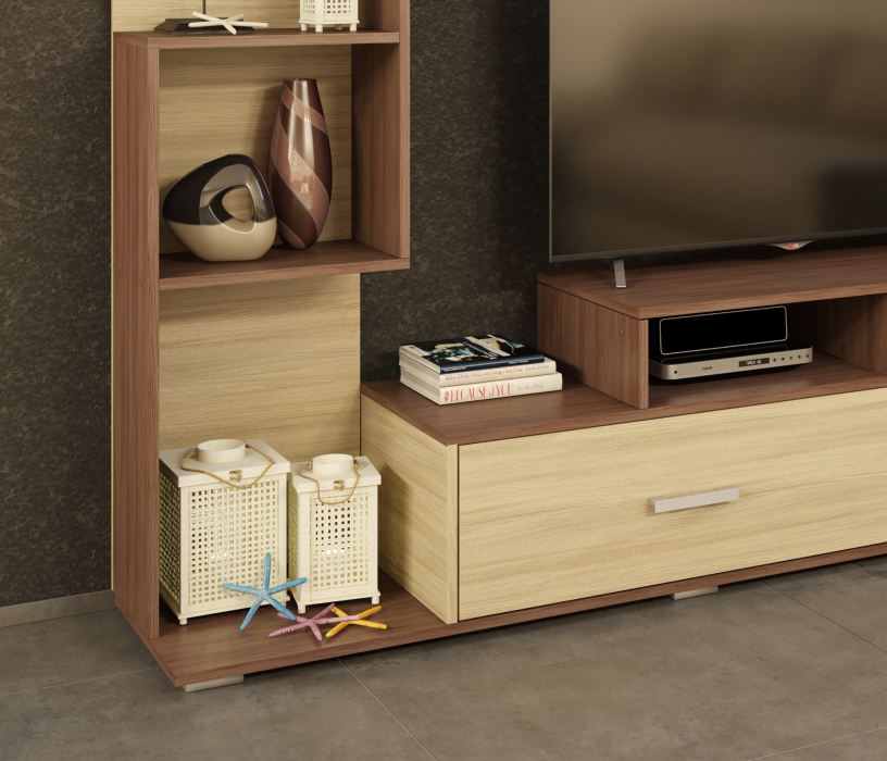 Стенки для гостиной, ЛДСП Гостиная ПЕКИН Ясень Шимо