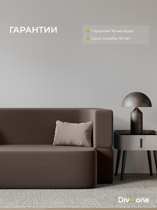 Детские диваны, Бескаркасный диван-кровать "Дадли ЛАЙТ" 1950*1050мм. велюр