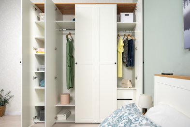 Шкаф для одежды Остин 13.336.02, белая шагрень, дуб золотой крафт