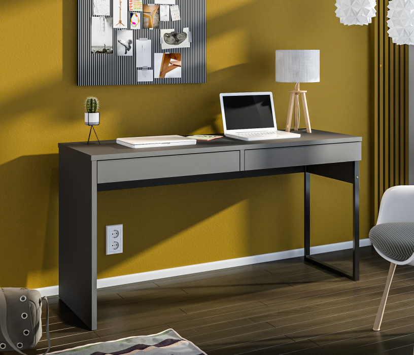 Прямые компьютерные столы, Стол Мика СБ-3310 Диамант серый