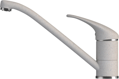 Смеситель кухонный низкий в тон мойки Polygran