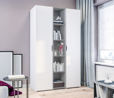 Mika / Мика, Шкаф 2 дверный Mika / Мика СБ-3273 Белый,Серый/Белый