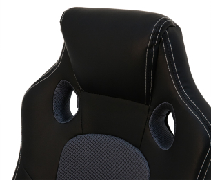 Кресло поворотное RACER (серый/черный)