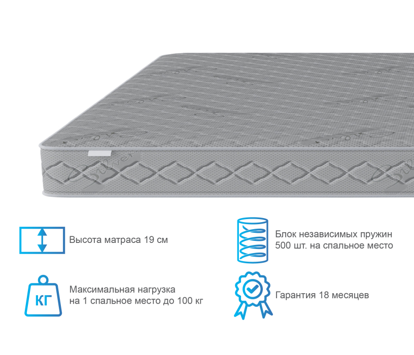 800 x 1900, Матрас Сити - Бормио 800*1900