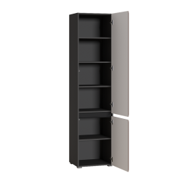 Шкаф Сидней 13.200, антрацит, веллюто капучино