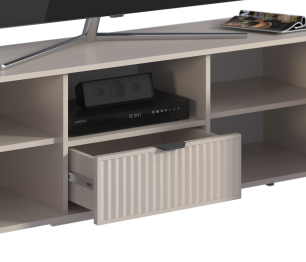 Тумба под телевизор Турин СБ-3572 Кашемир серый/МДФ Кашемир