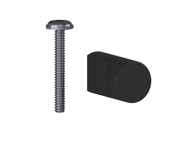Твин, Ручка-кнопка FB 071.000 Черный матовый Винт М4*20-1 шт. ПЗСУ Валмакс