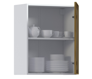 Навесной шкаф Регина РП-60 (Белый/Витрина Золото)