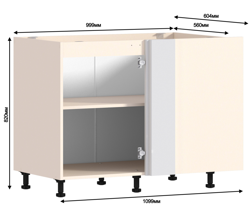 Новинки, Шкаф-Стол приставной Регина РСП/1-100 Песочный