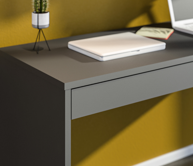 Прямые компьютерные столы, Стол Мика СБ-3310 Диамант серый