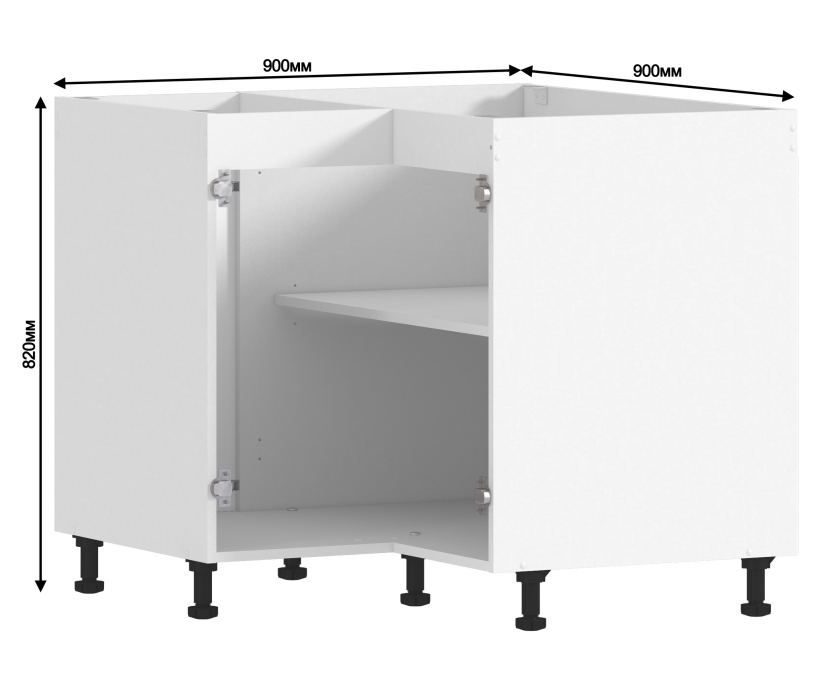 Корпус, Шкаф-Стол Регина РСУР/1-90 угл равнст Белый