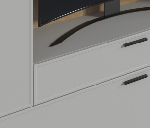 Стенка Милан СБ-3265 Серый,Дуб Гамильтон/МДФ Светло серый