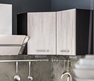 Кухонный гарнитур Виктория угловой Венге/Дуб Светлый,Венге/Базальт R5