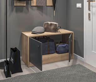 Тумба Сидней СБ-2583 Дуб дикий/Диамант серый