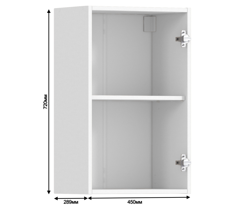 Корпус, Регина корпус для шкафа навесного 1 дв 45х72 см