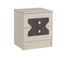 Прикроватные тумбы, ЛДСП Тумба прикроватная НИКОЛЬ Ясень Шимо-Лиственница темная