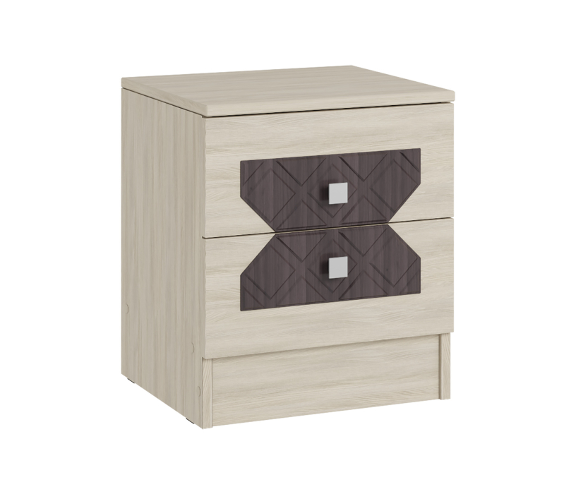 Прикроватные тумбы, ЛДСП Тумба прикроватная НИКОЛЬ Ясень Шимо-Лиственница темная