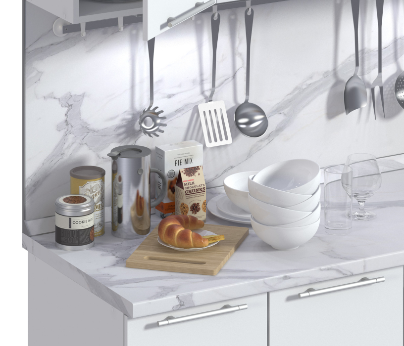 Стеновые панели, ПанельСт 6*2440*600 Гранит белый матовый 3027